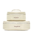 Luggage Organizing Bag with Handle - Beige - 2 pcs