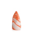 اسفنجة دمج المكياج - ابيض وبرتقالي