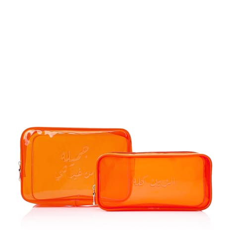[I-00000140436] Basic Organizer Bags Set - 2 pcs - Orange