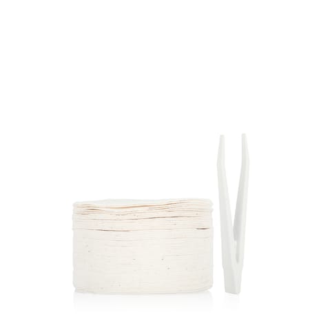 [SC-00012364] Unbleached Cotton Pads & Tongs - 60 pcs