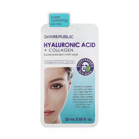 Hyaluronic Acid + Collagen Face Sheet Mask - 25ml