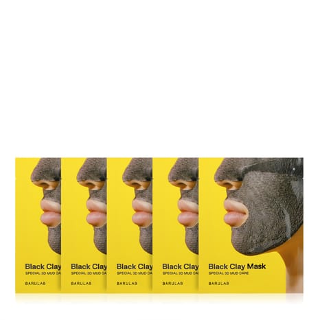[SC-00003435] 7 in 1 Total Solution Black Clay Mask - 5 sheets